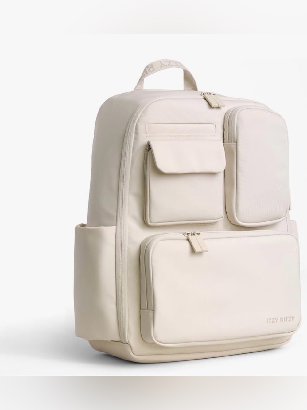 ITZY RITZY Belong Utility Diaper Travel Baby Bag Backpack Cream Off White NWT
